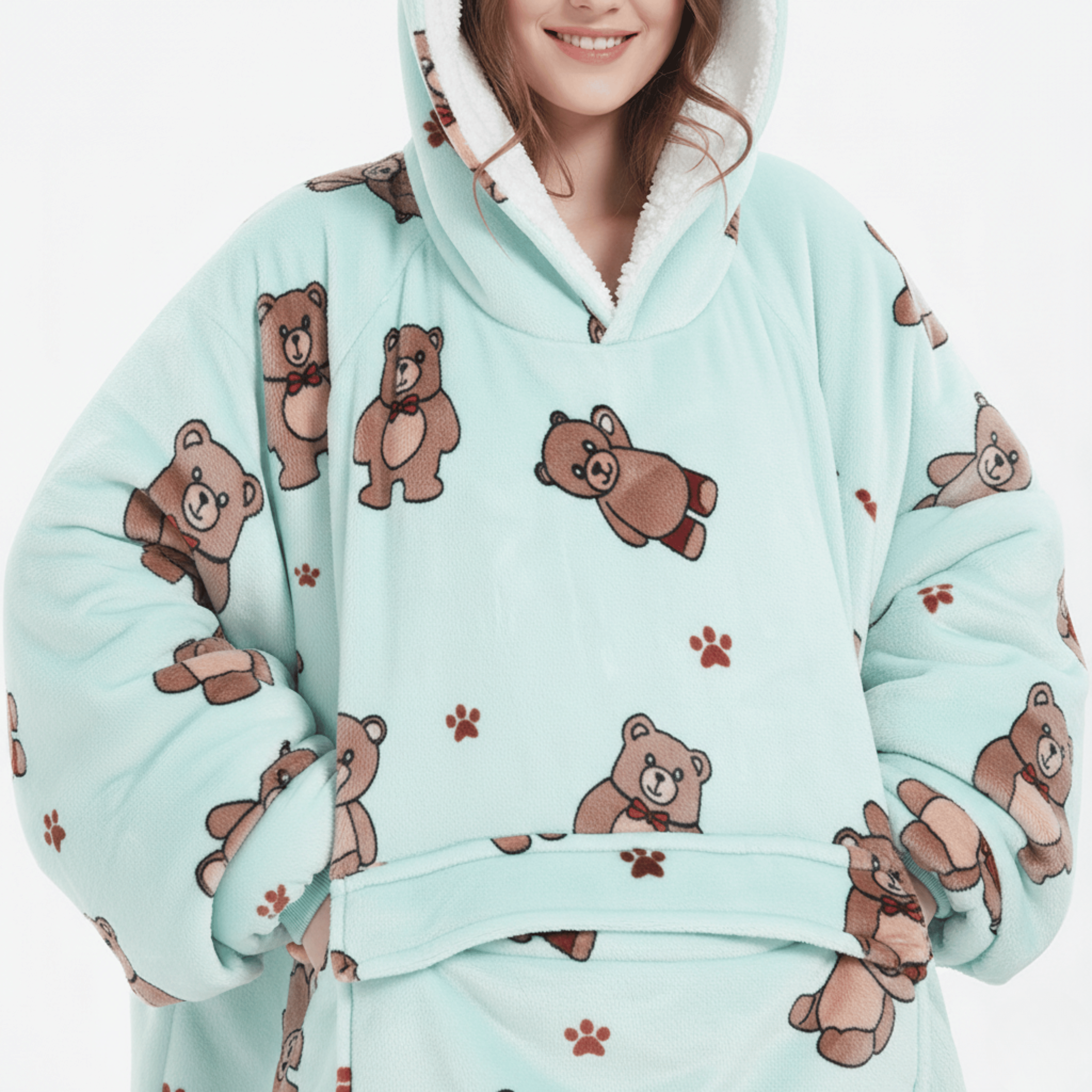 Nuvy Orsetto | Felpa effetto coperta