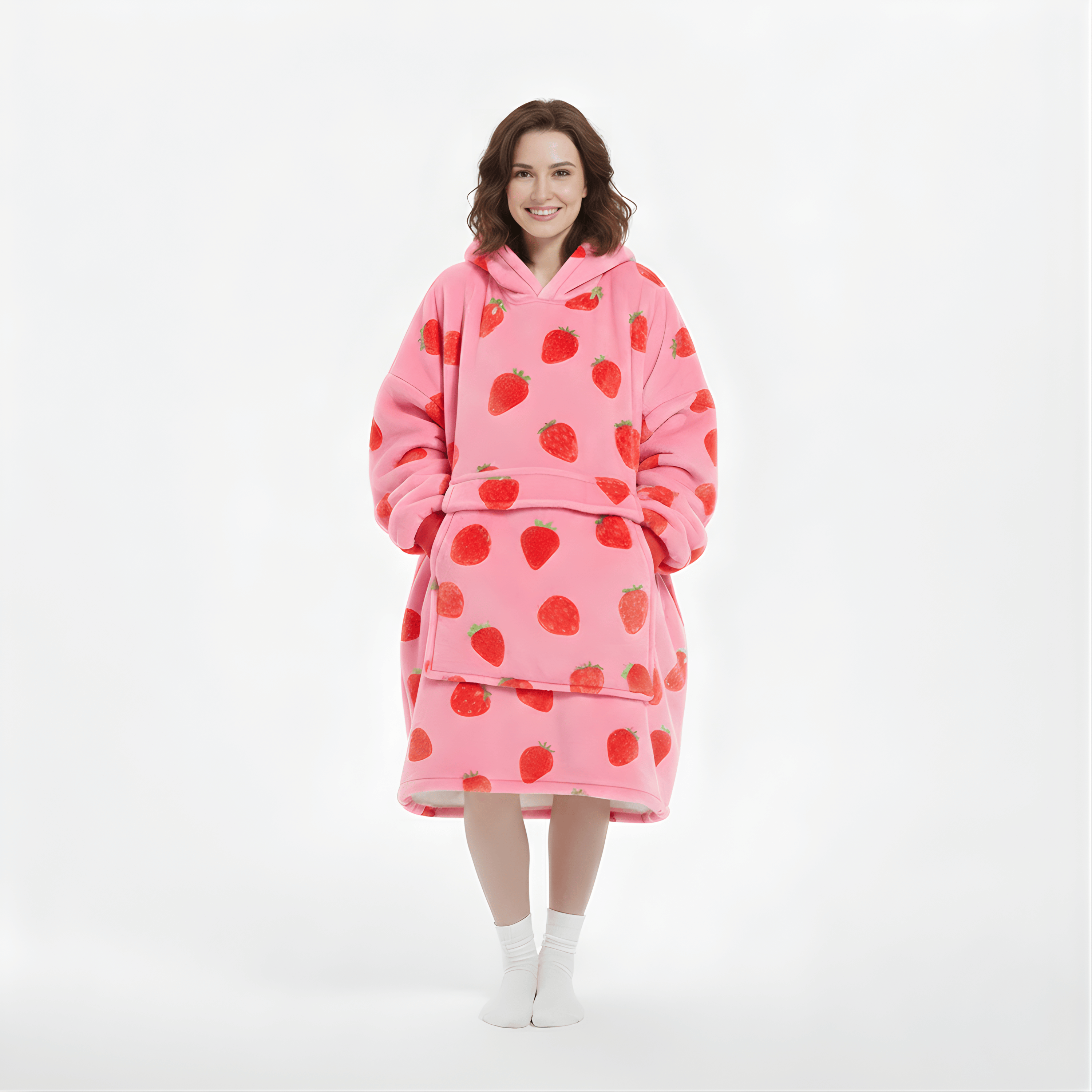 Nuvy Fragola | Felpa effetto coperta